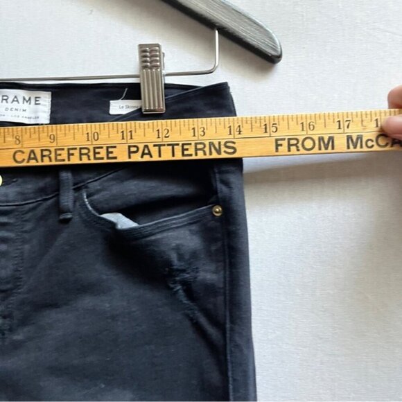 Frame Denim Le Skinny De Jeanne Distressed Jeans Sz 28 - Picture 12 of 13